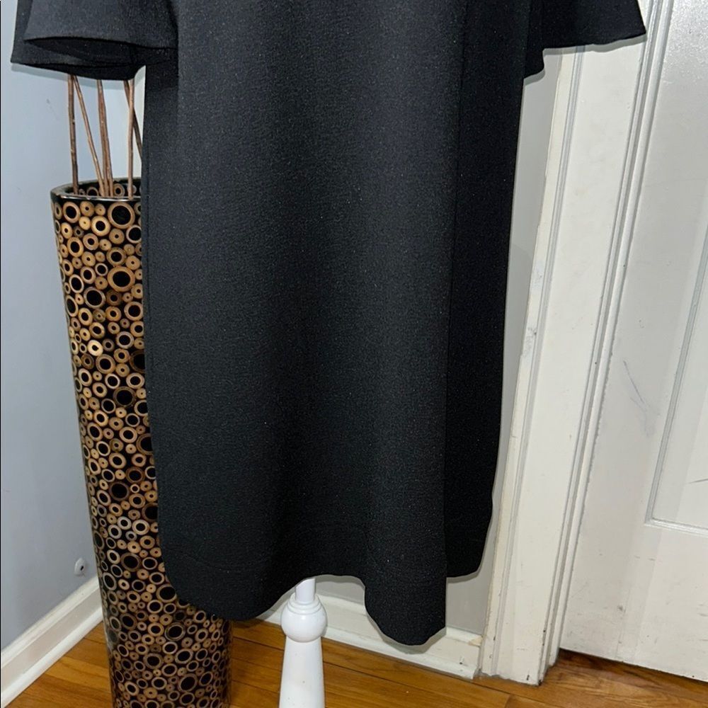 Madewell Black A-line Mini Dress with Bell Sleeves - Picture 3 of 12